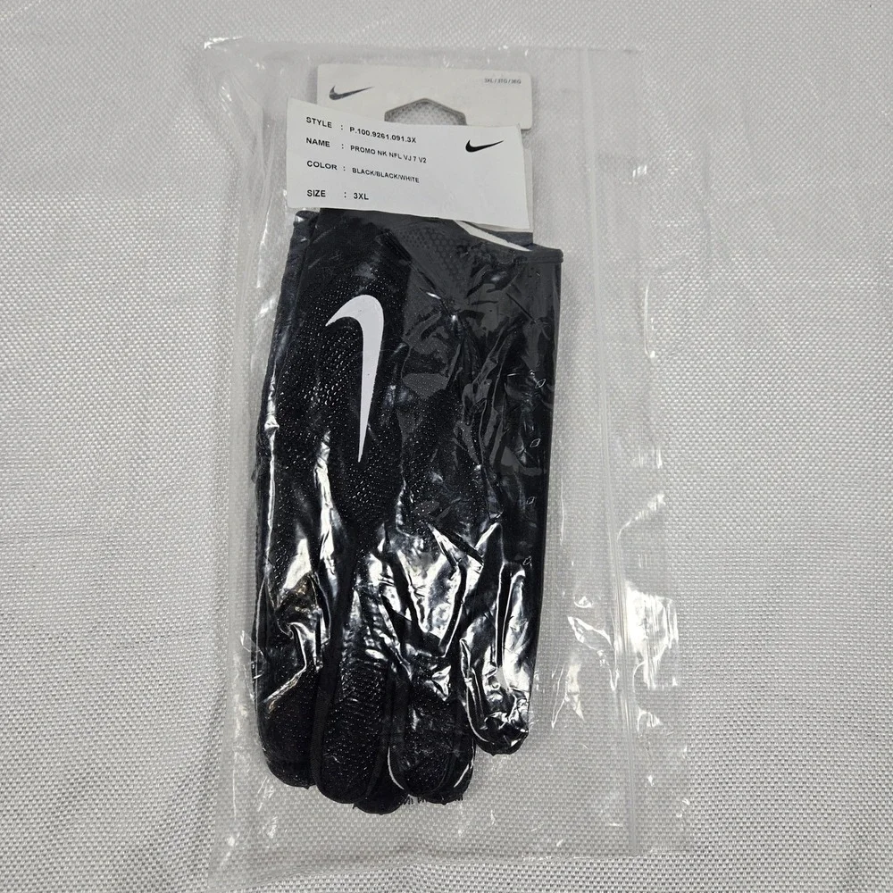 Nike Vapor Jet Football Gloves Mens 3XL‎ Black White FN0283-091 New